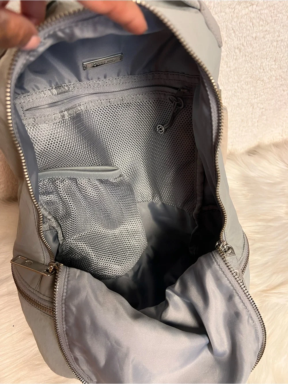 lululemon athletica Pale Gray Compact Sling Backpack